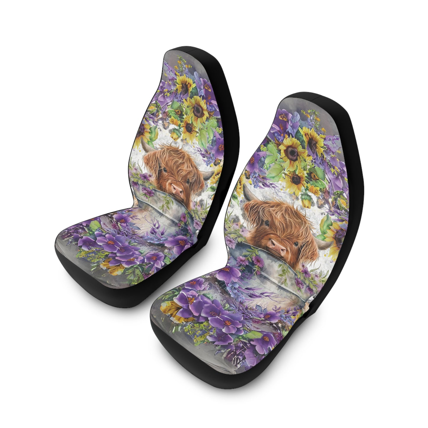 highland cow car seat covers side