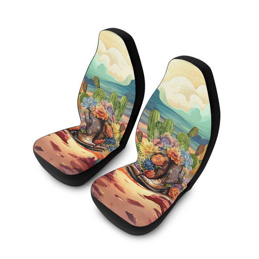 Desert Cowgirl Boots Car Seat Covers