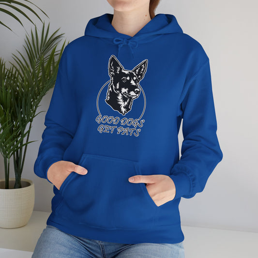 Good Dogs Get Pats Hooded Sweatshirt