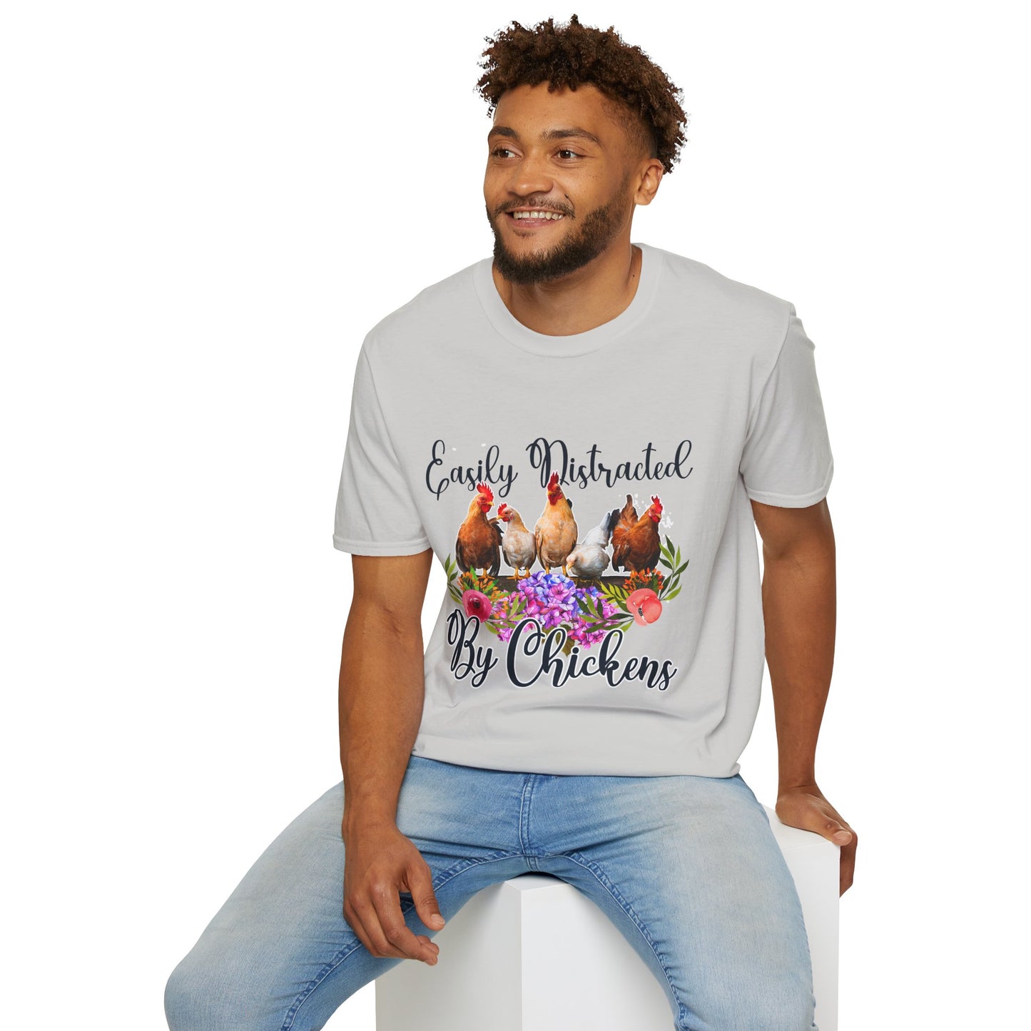 Easily Distracted by Chickens T-Shirt