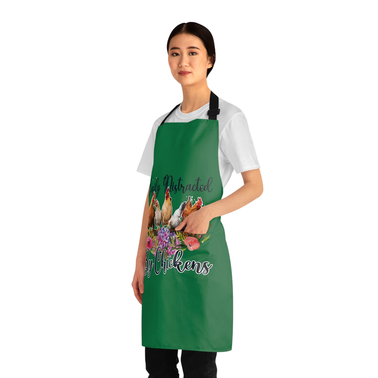 Easily Distracted by Chickens Apron
