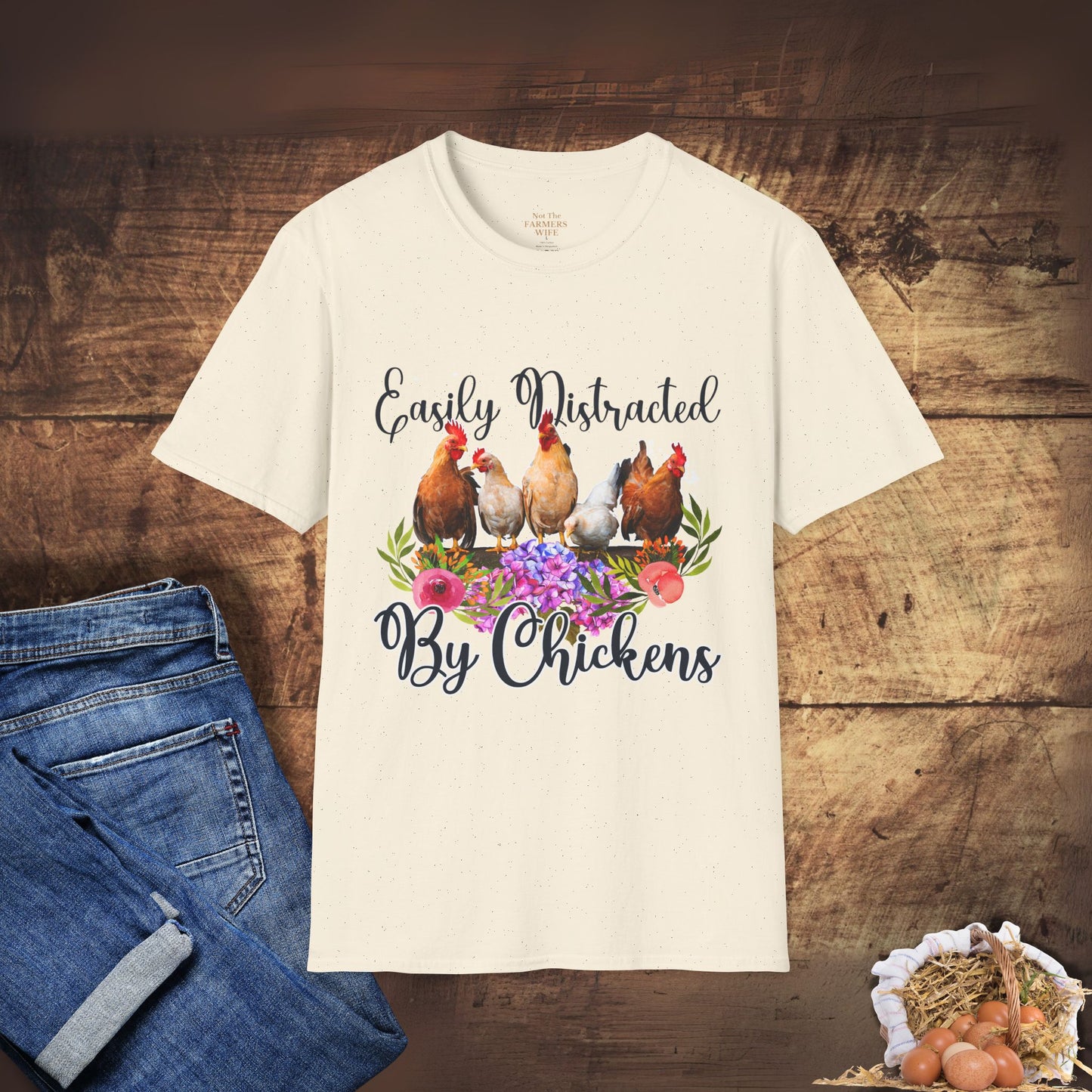Easily Distracted by Chickens T-Shirt