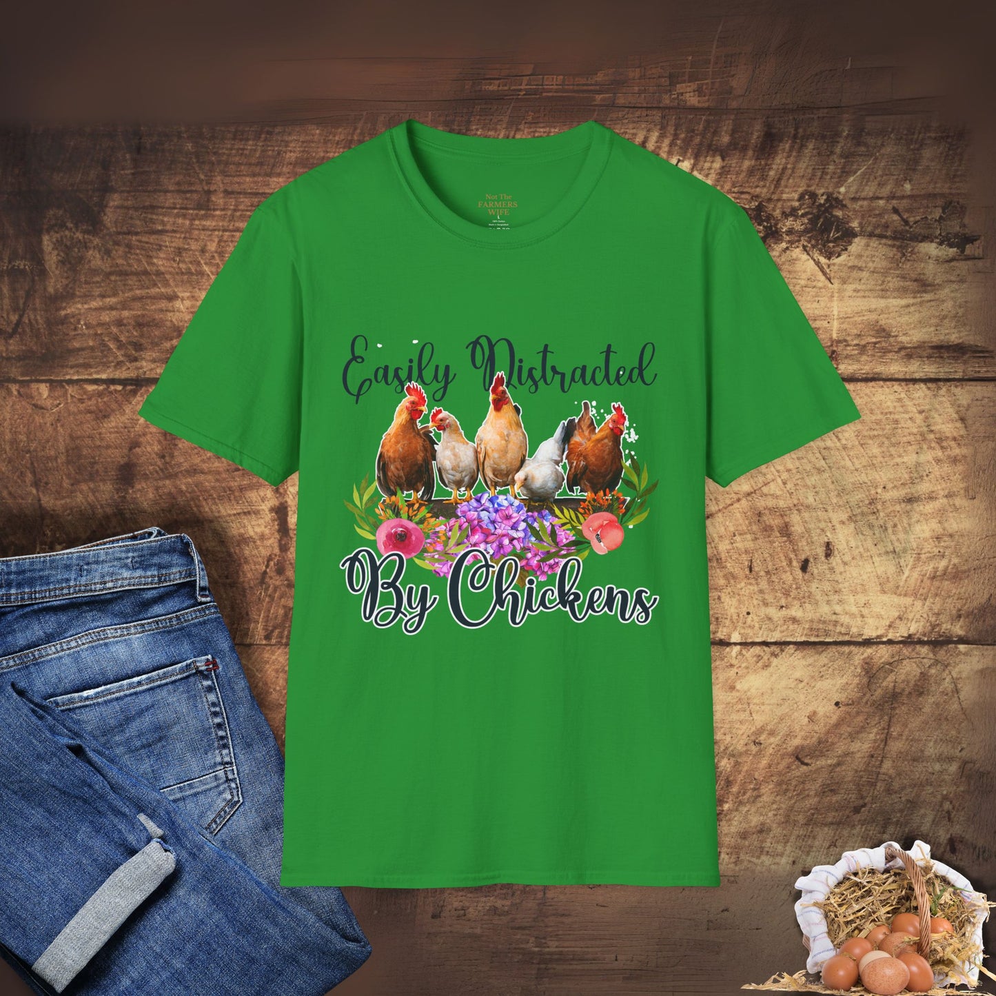 Easily Distracted by Chickens T-Shirt