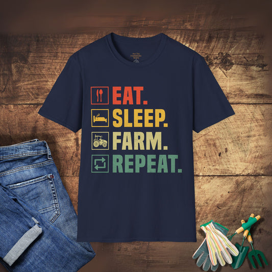 Eat. Sleep. Farm. Repeat. T-Shirt