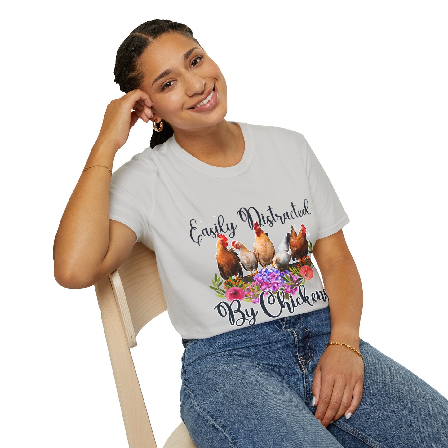Easily Distracted by Chickens T-Shirt