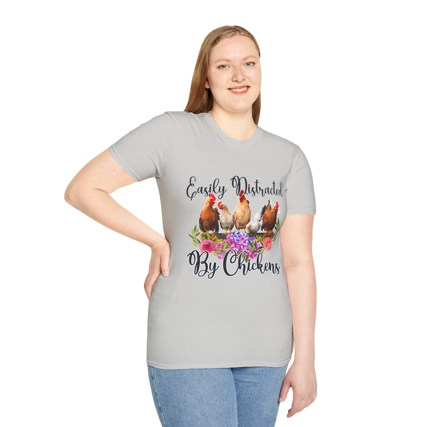 Easily Distracted by Chickens T-Shirt