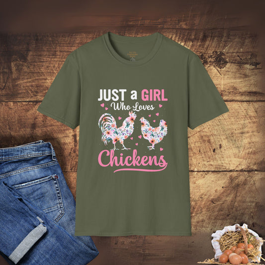 Just a Girl Who Loves Chickens T-Shirt