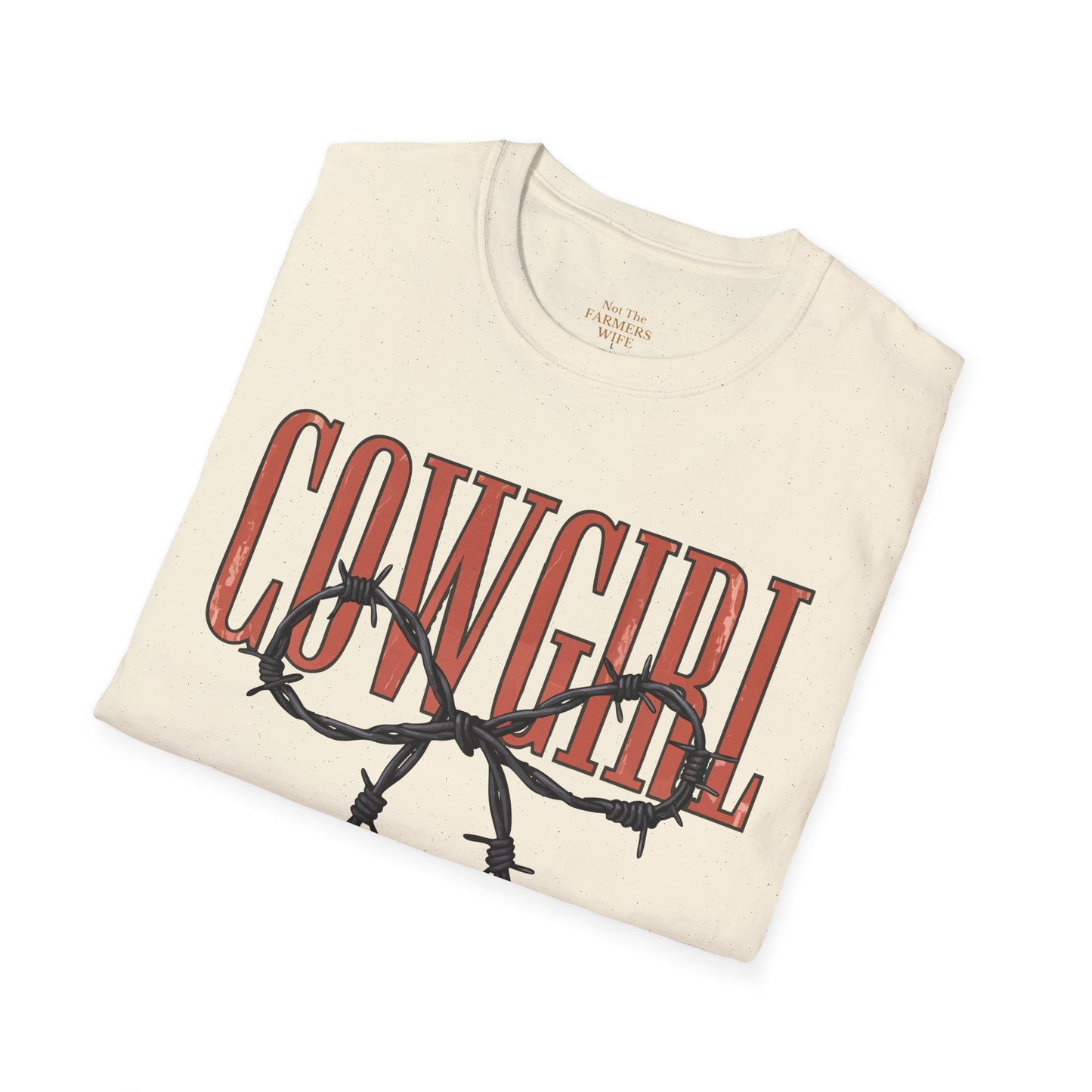 Barbed Wire Bow Cowgirl T-Shirt