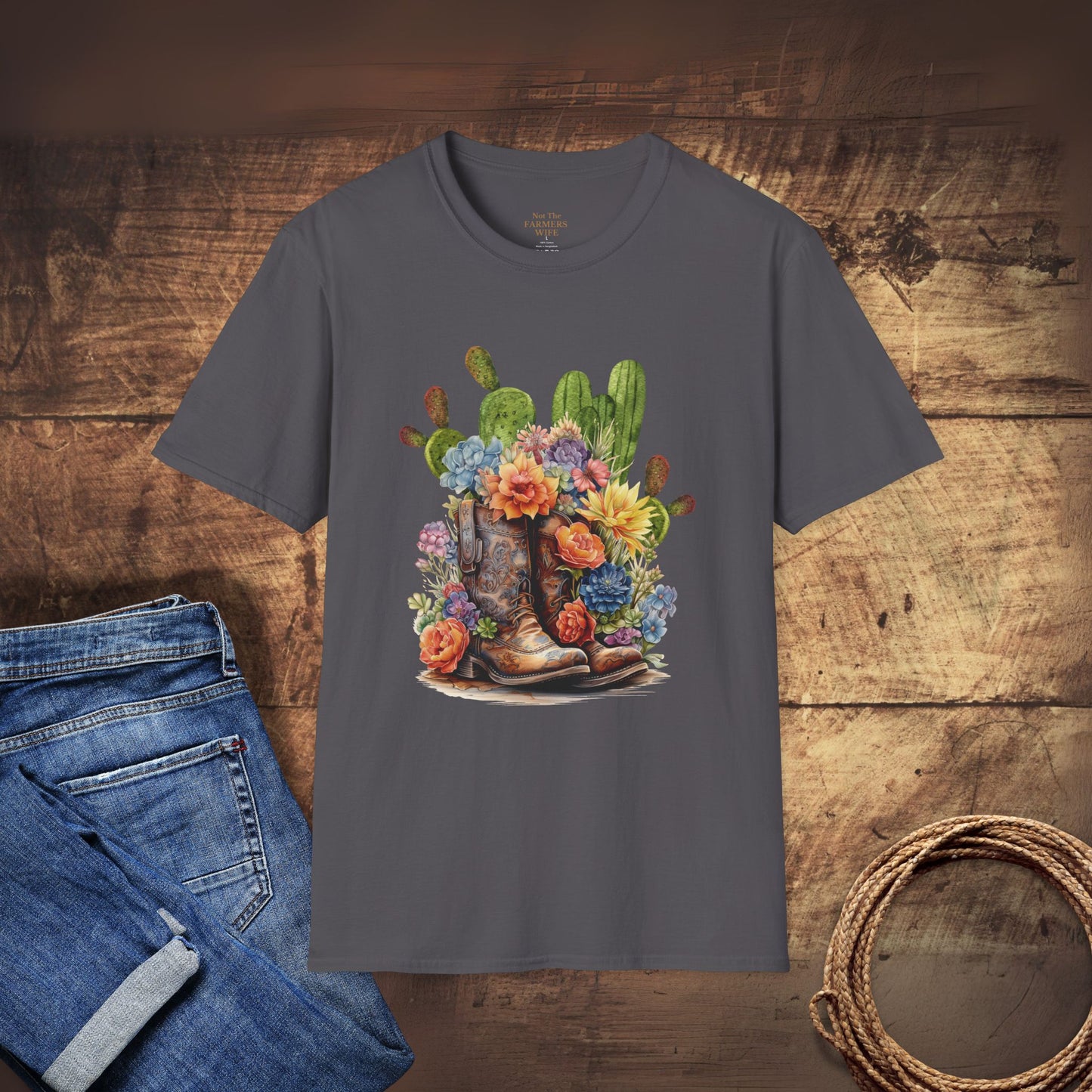 Cowgirl Boots and Desert Flowers T-Shirt