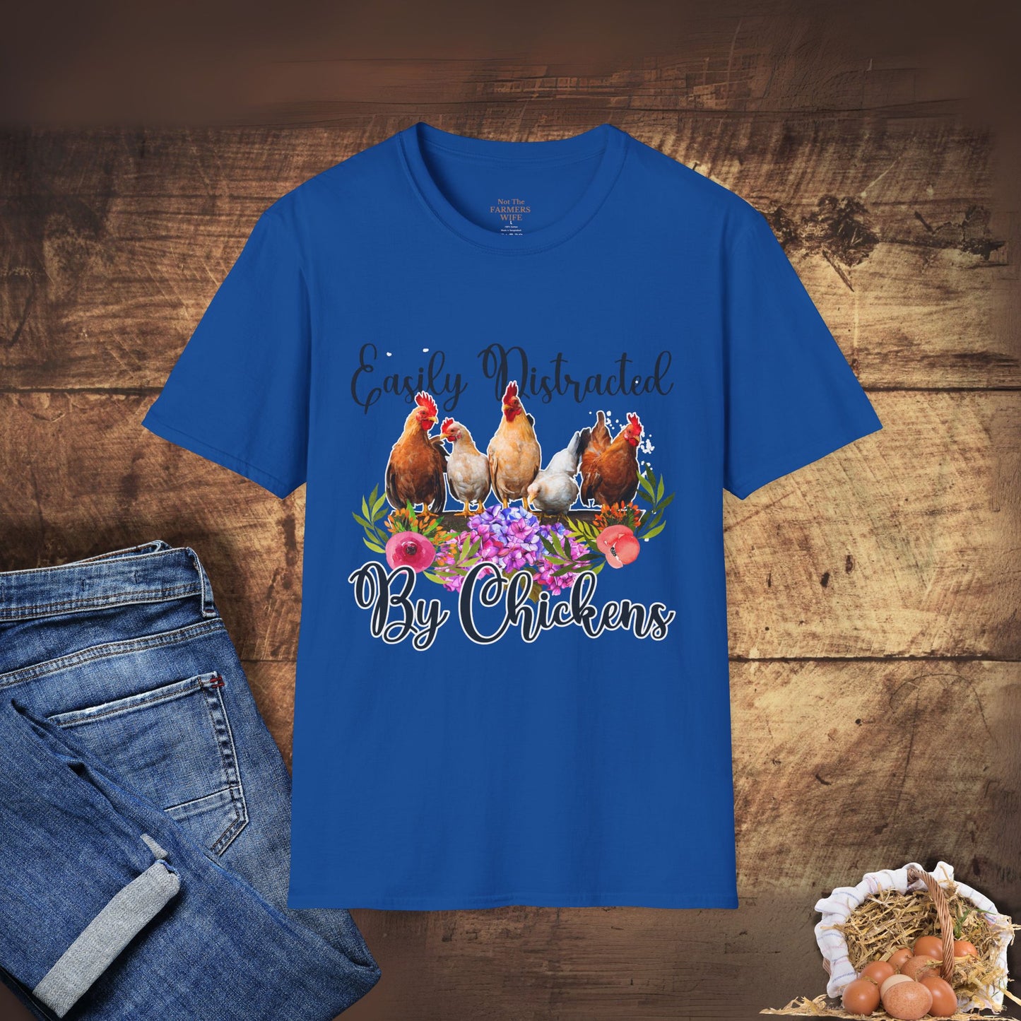 Easily Distracted by Chickens T-Shirt