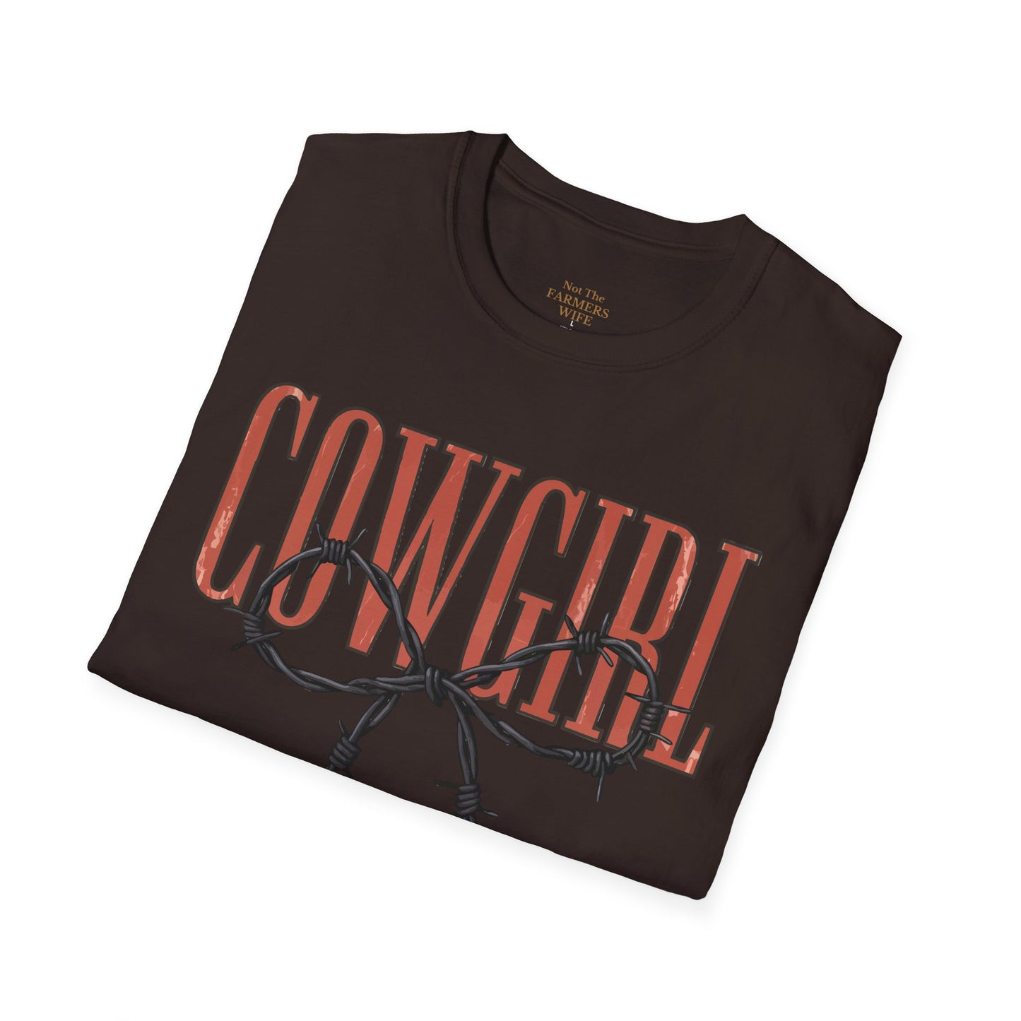 Barbed Wire Bow Cowgirl T-Shirt