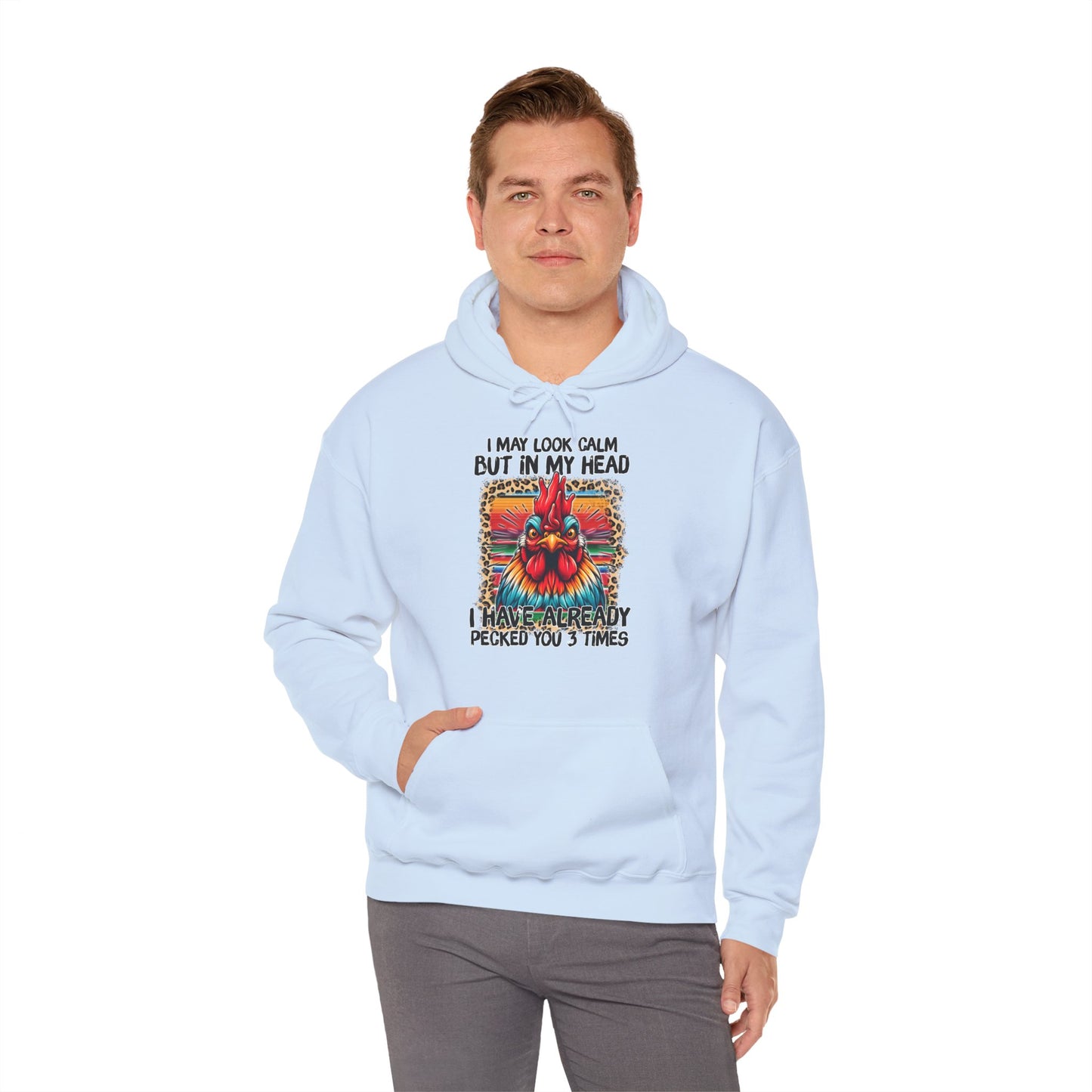 I May Look Calm Hooded Sweatshirt