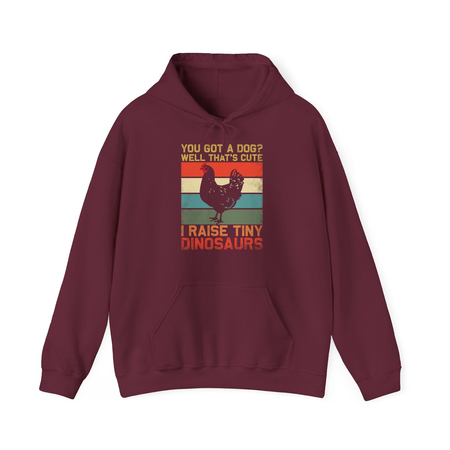 I raise tiny dinosaurs maroon hoodie