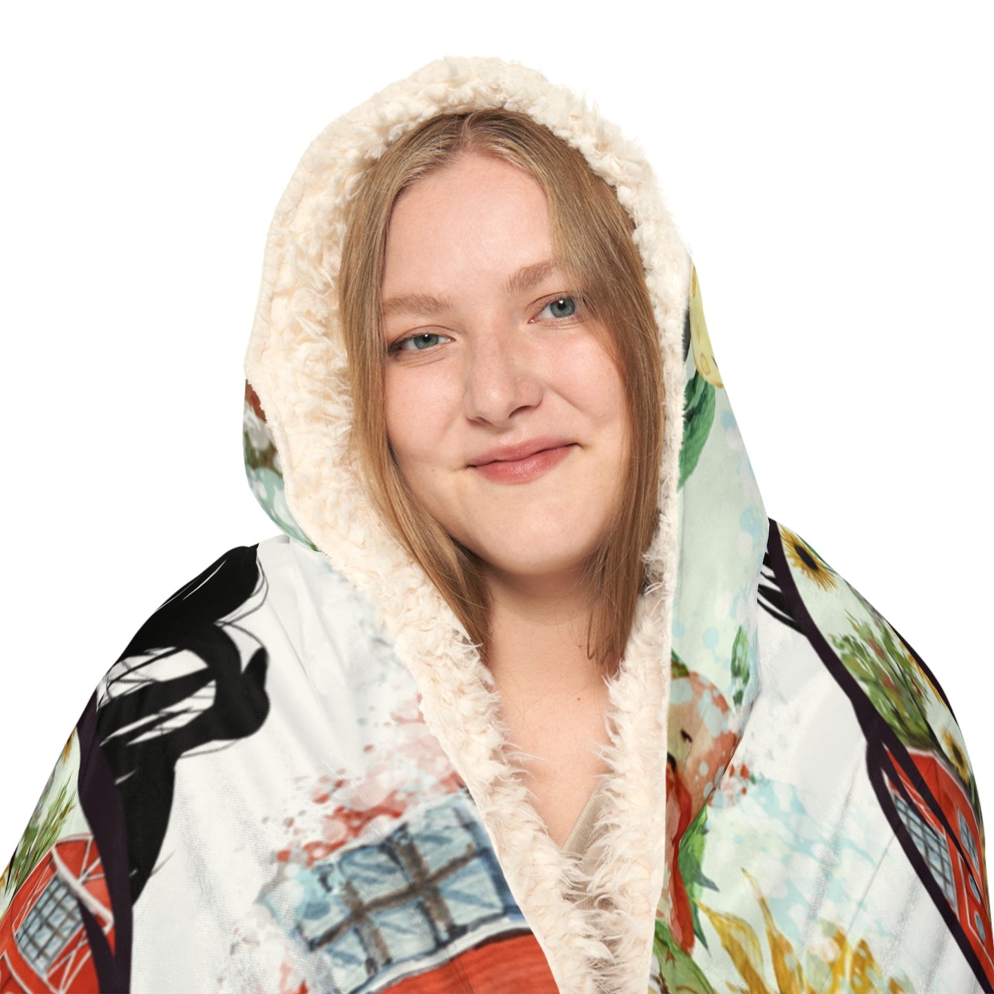 #FarmerLife Hooded Snuggle Blanket - All Over Prints - Not The Farmers Wife