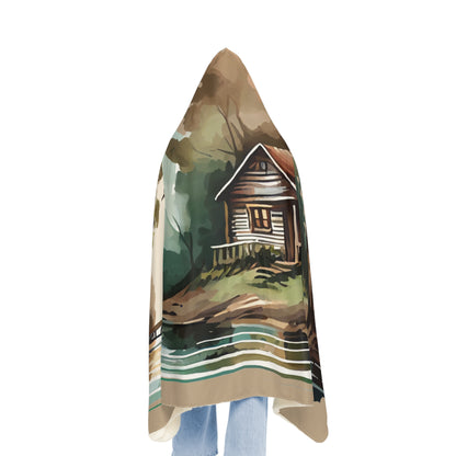 Rustic Cabin Hooded Snuggle Blanket