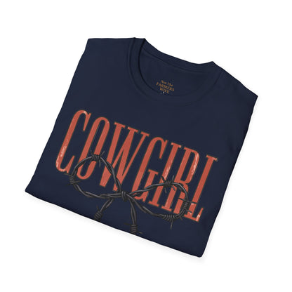 Barbed Wire Bow Cowgirl T-Shirt