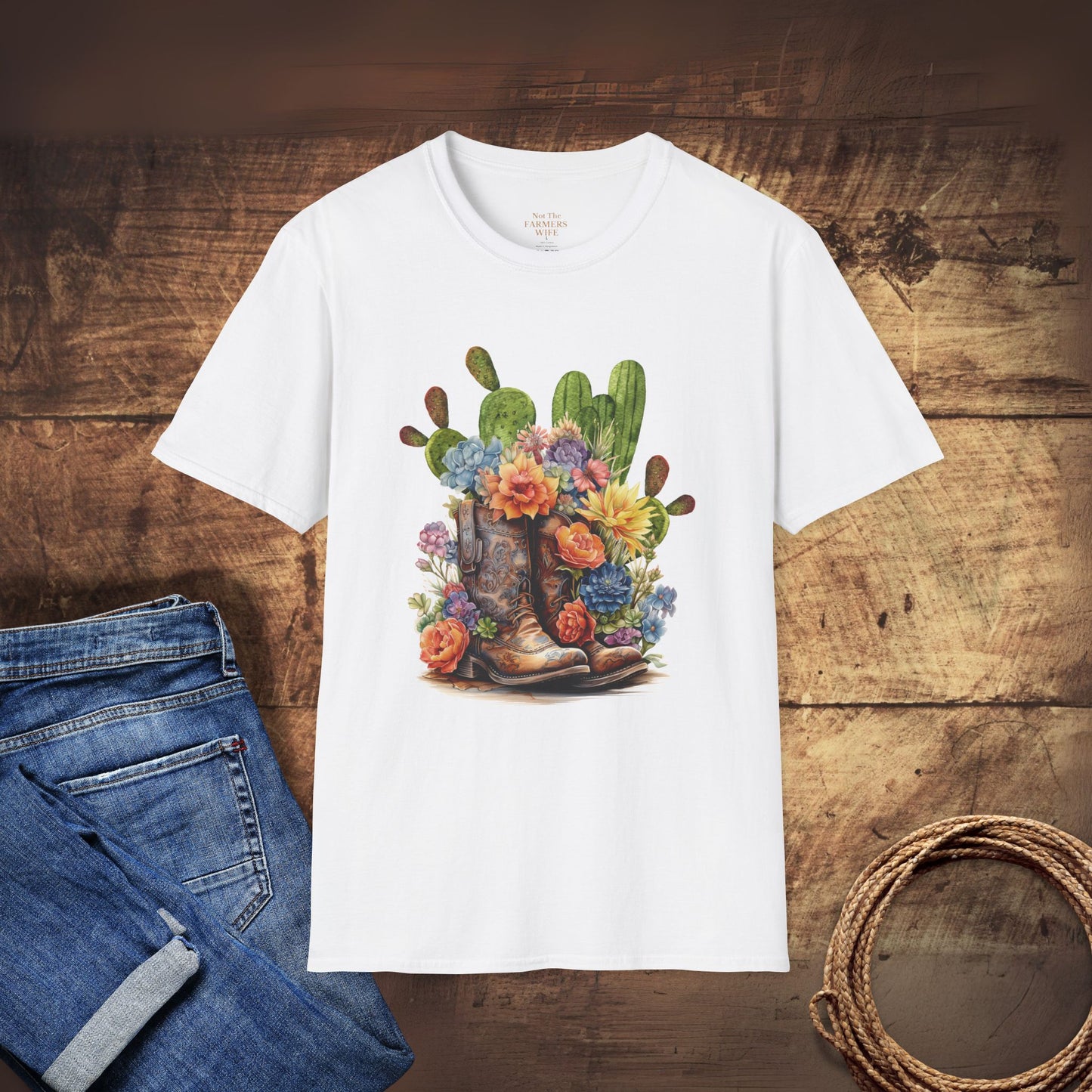 Cowgirl Boots and Desert Flowers T-Shirt