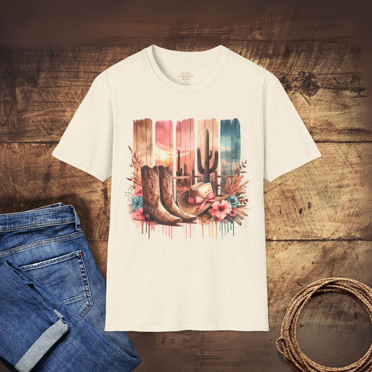 Pretty in Pink Cowgirl Boots T-Shirt