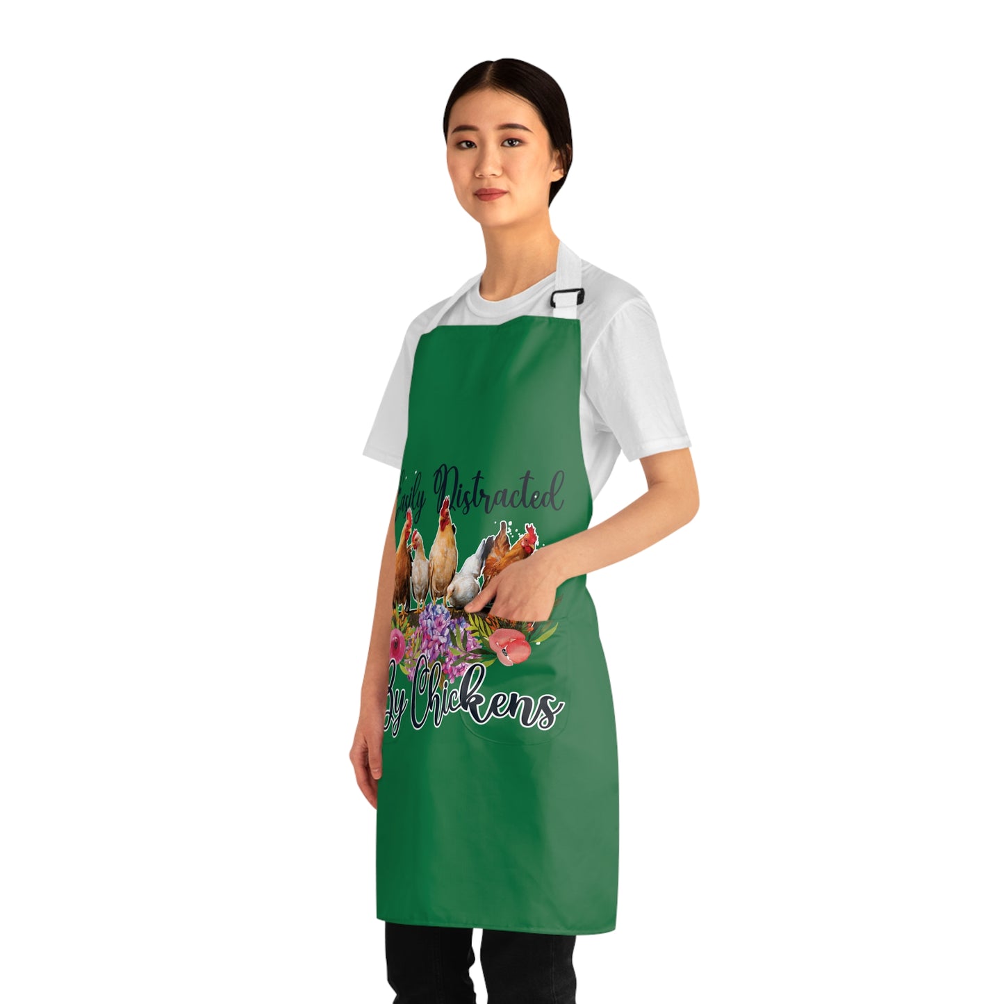 Easily Distracted by Chickens Apron