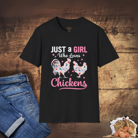 Just a Girl Who Loves Chickens T-Shirt