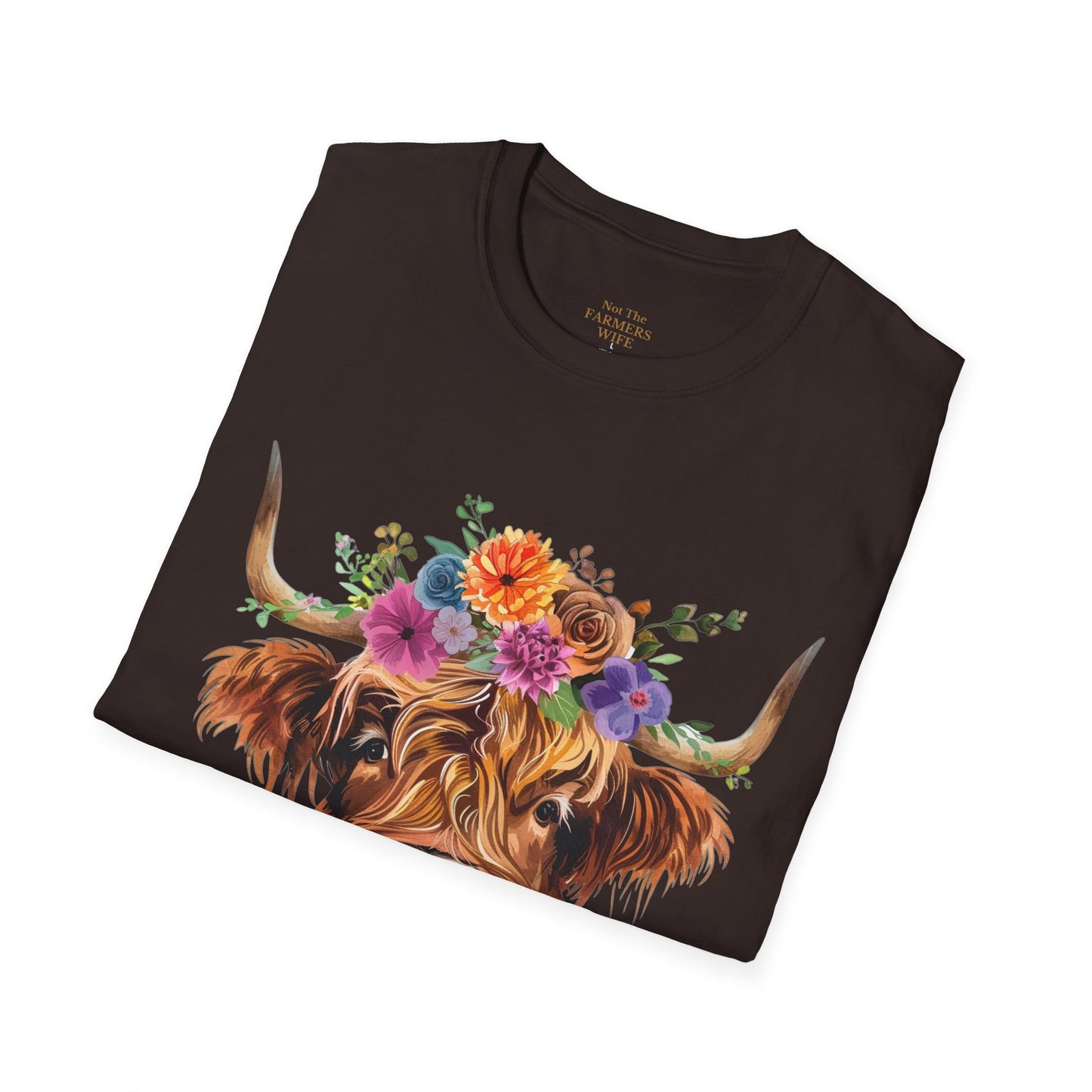 Highland Cow Floral T-Shirt