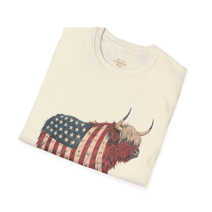 Stars, Stripes and Highland Cow T-Shirt