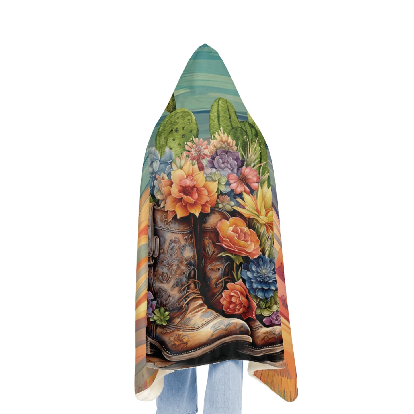 Desert Cowgirl Boots Snuggle Blanket