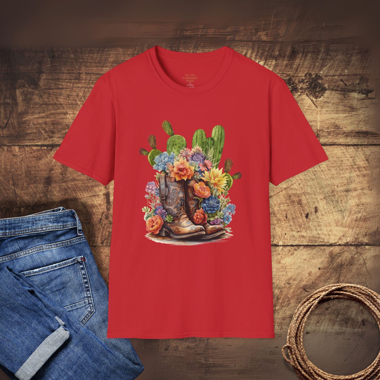 Cowgirl Boots and Desert Flowers T-Shirt