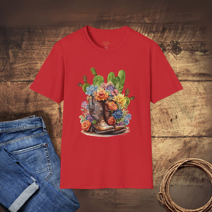 Cowgirl Boots and Desert Flowers T-Shirt