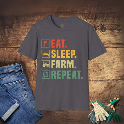Eat. Sleep. Farm. Repeat. T-Shirt