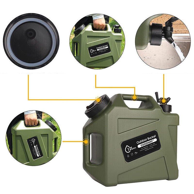 12L Capacity Portable Water Storage Container for Outdoor Camping Caravan - 3PL Product - Not The Farmers Wife