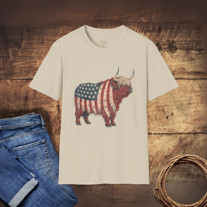 Stars, Stripes and Highland Cow T-Shirt