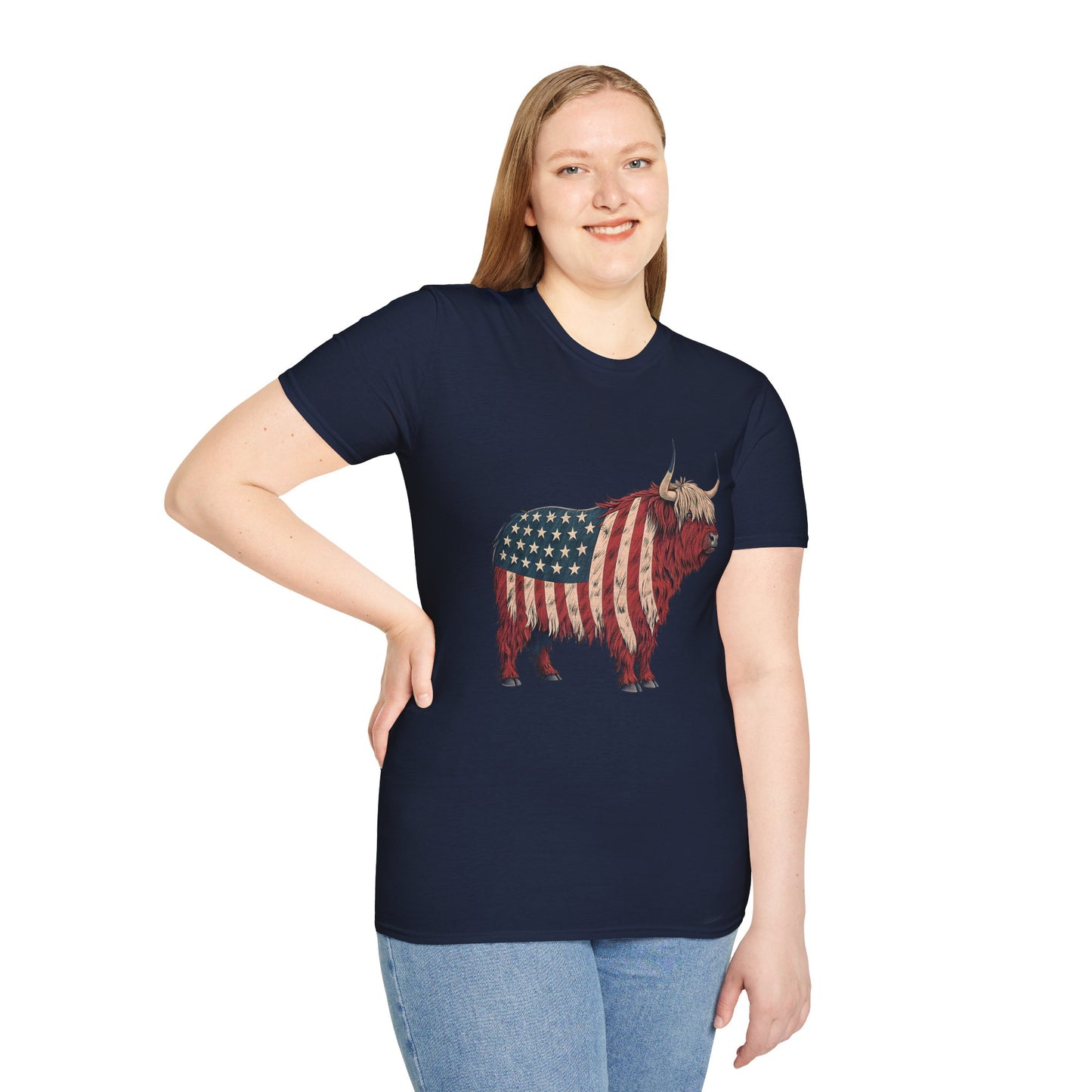 Stars, Stripes and Highland Cow T-Shirt