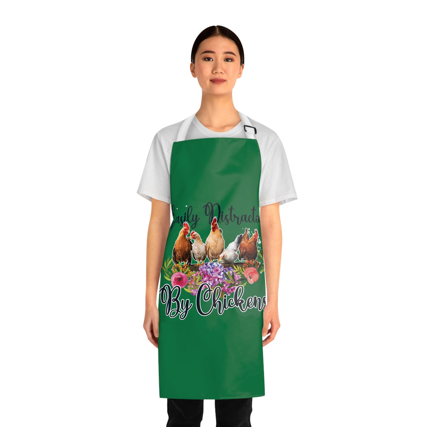 Easily Distracted by Chickens Apron