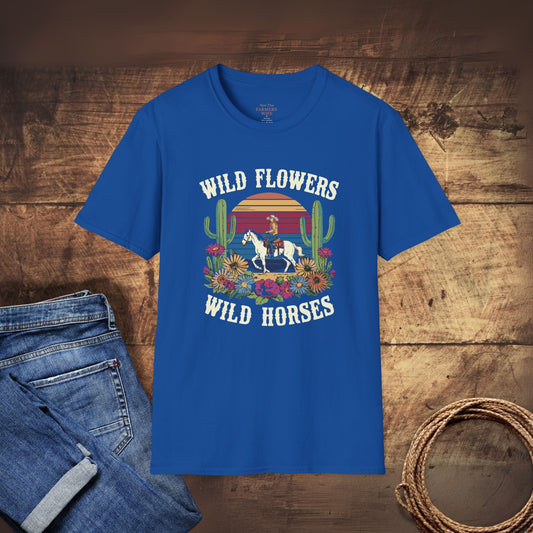 Wild Flowers and Wild Horses T-Shirt