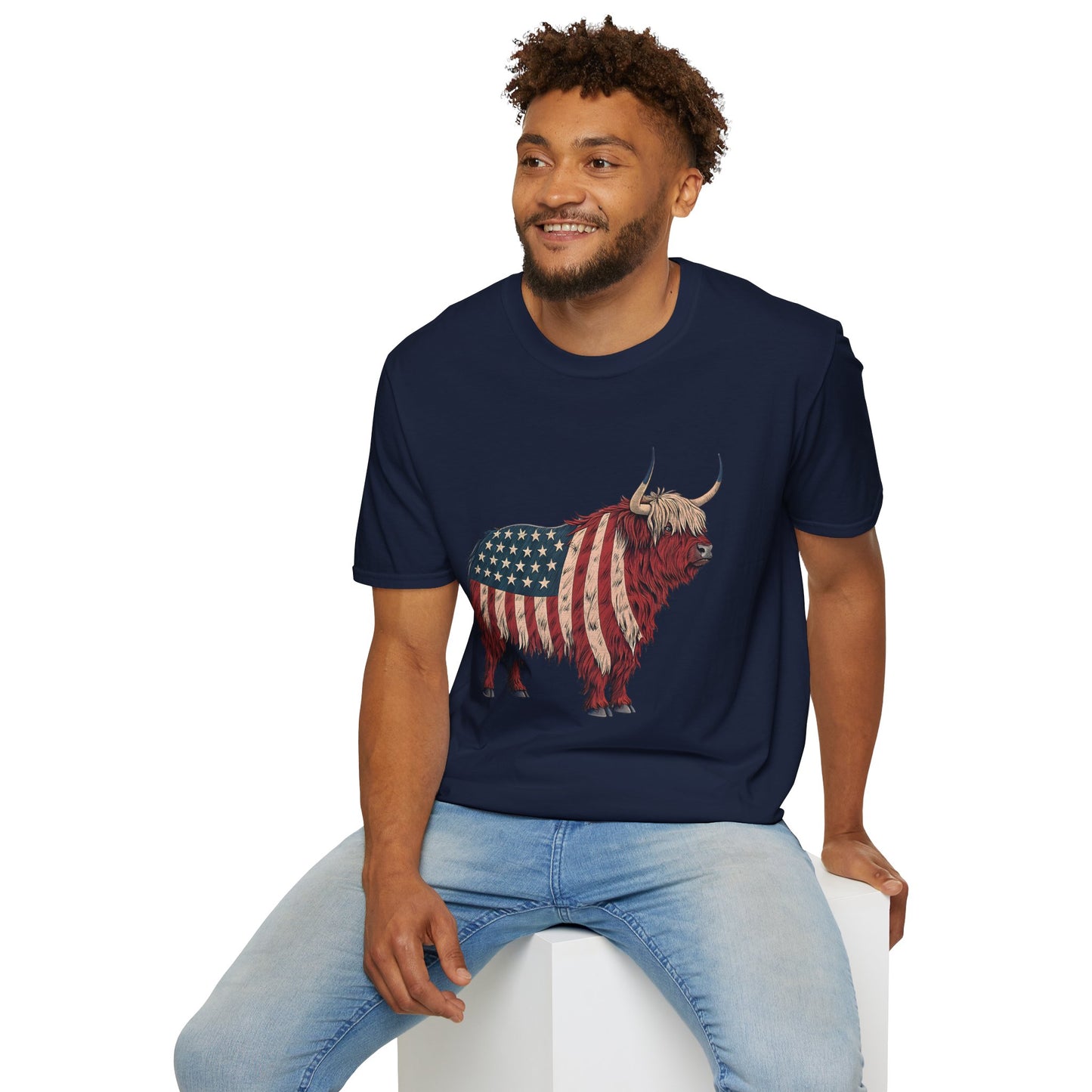 Stars, Stripes and Highland Cow T-Shirt