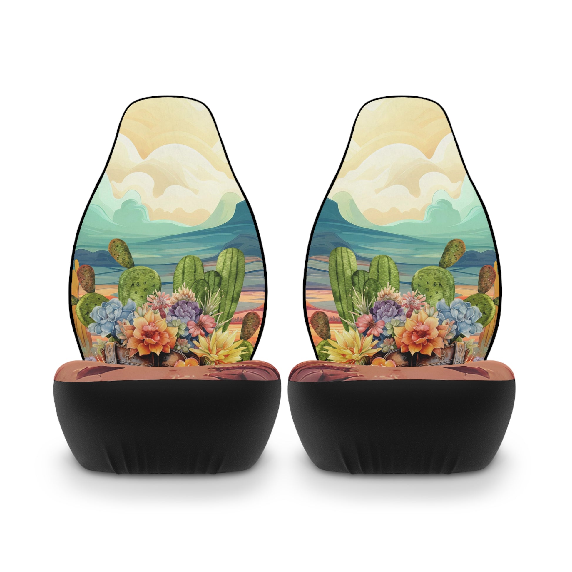 Desert Cowgirl Boots Car Seat Covers