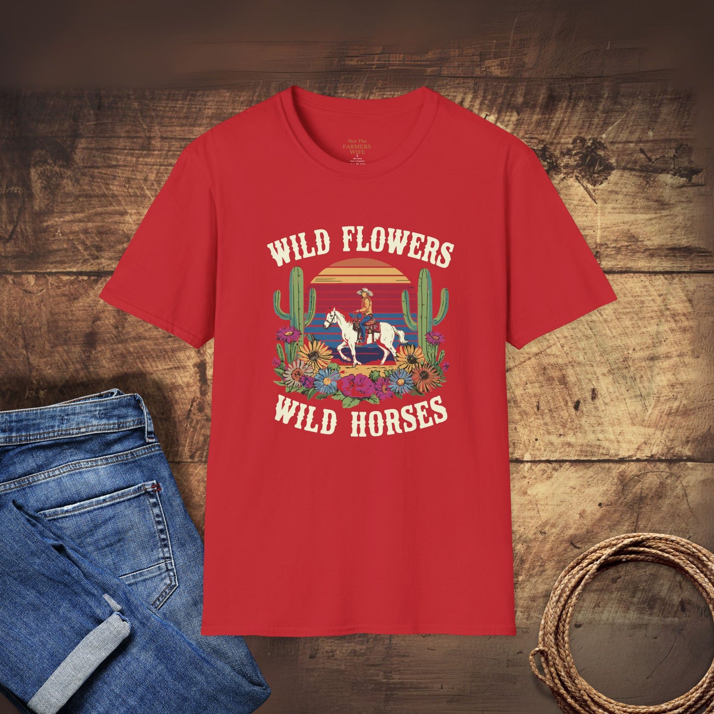 Wild Flowers and Wild Horses T-Shirt