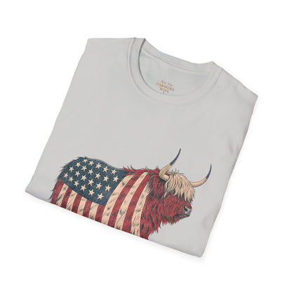 Stars, Stripes and Highland Cow T-Shirt