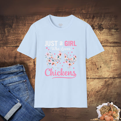 Just a Girl Who Loves Chickens T-Shirt