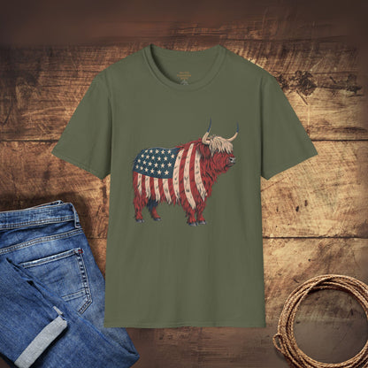Stars, Stripes and Highland Cow T-Shirt
