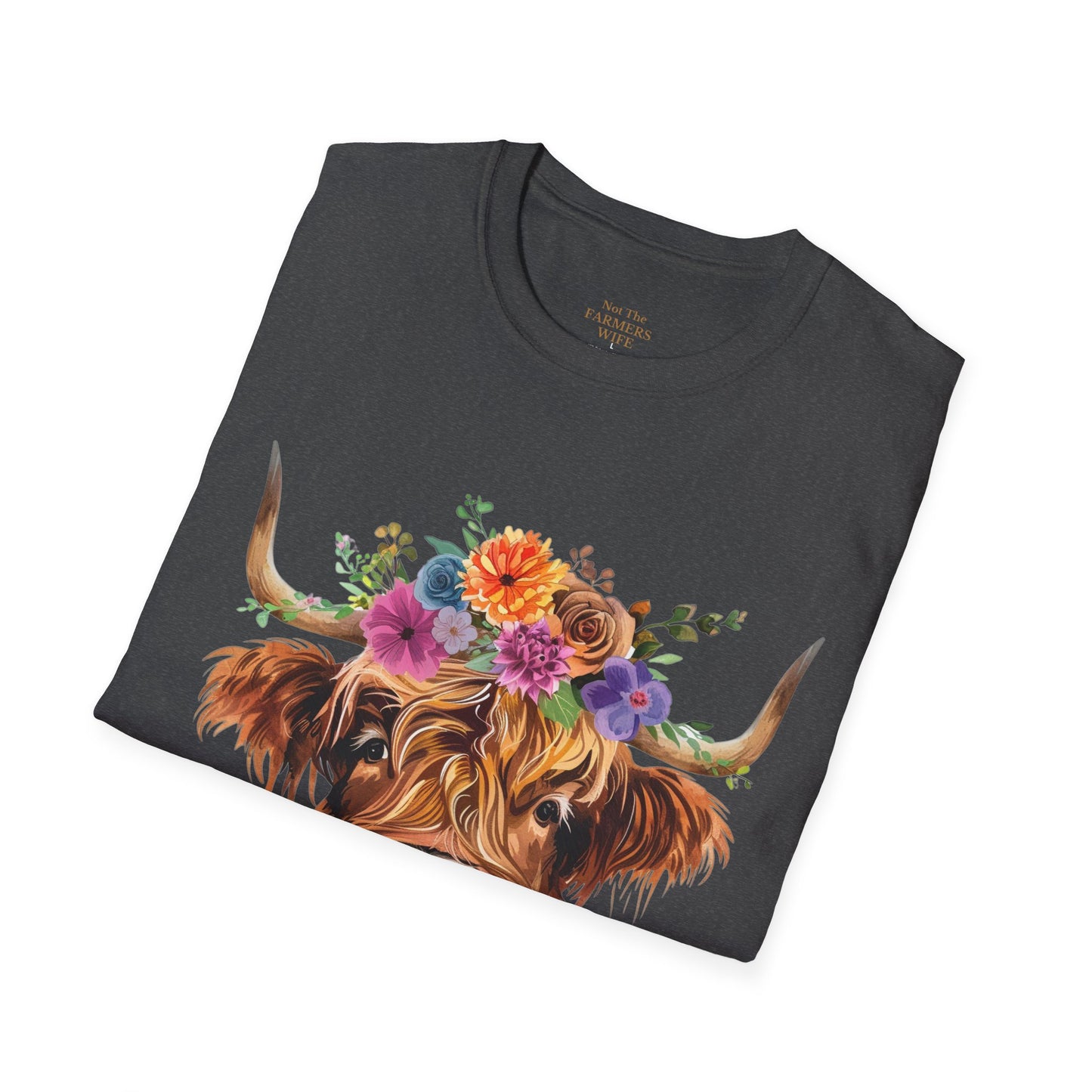Highland Cow Floral T-Shirt