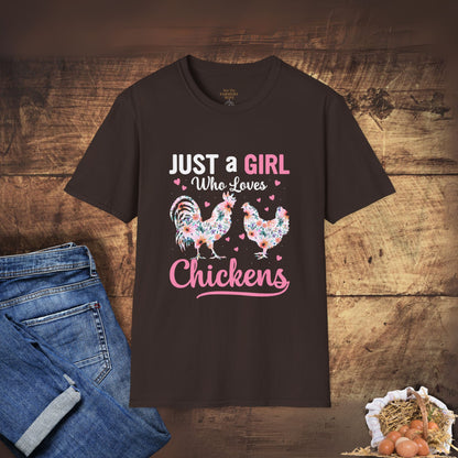 Just a Girl Who Loves Chickens T-Shirt