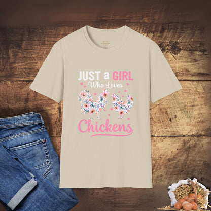Just a Girl Who Loves Chickens T-Shirt