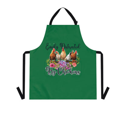Easily Distracted by Chickens Apron
