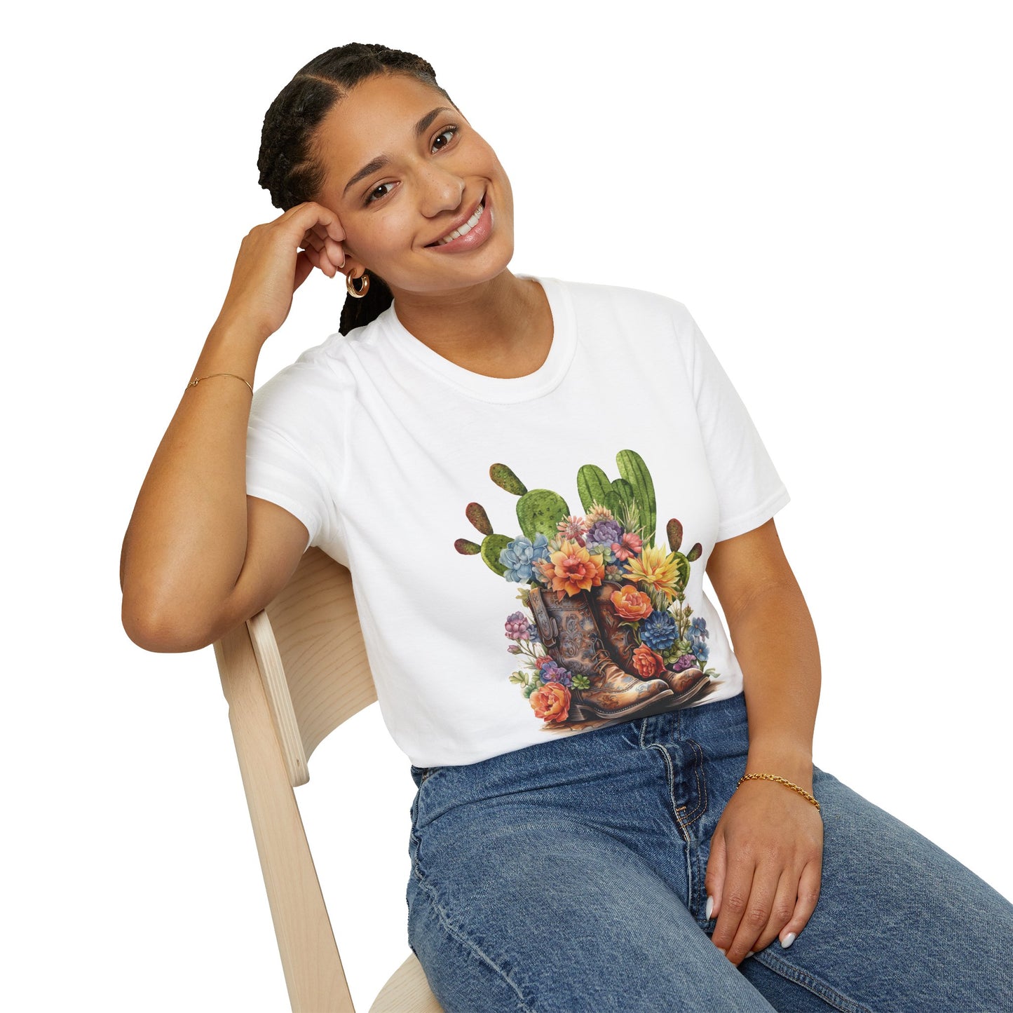 Cowgirl Boots and Desert Flowers T-Shirt