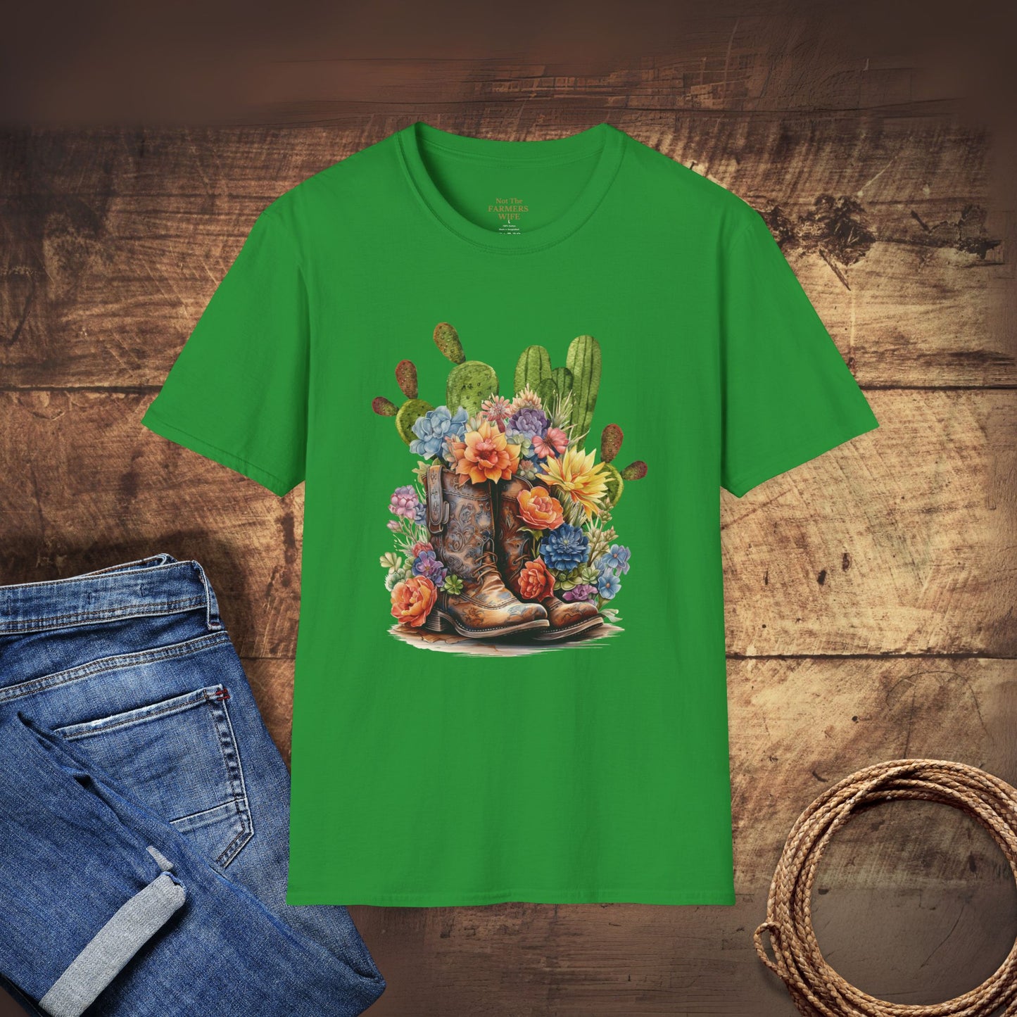 Cowgirl Boots and Desert Flowers T-Shirt