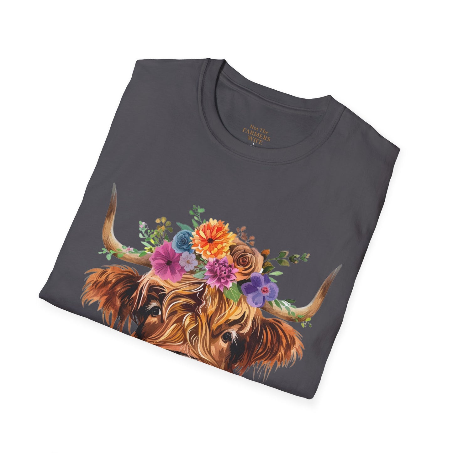 Highland Cow Floral T-Shirt