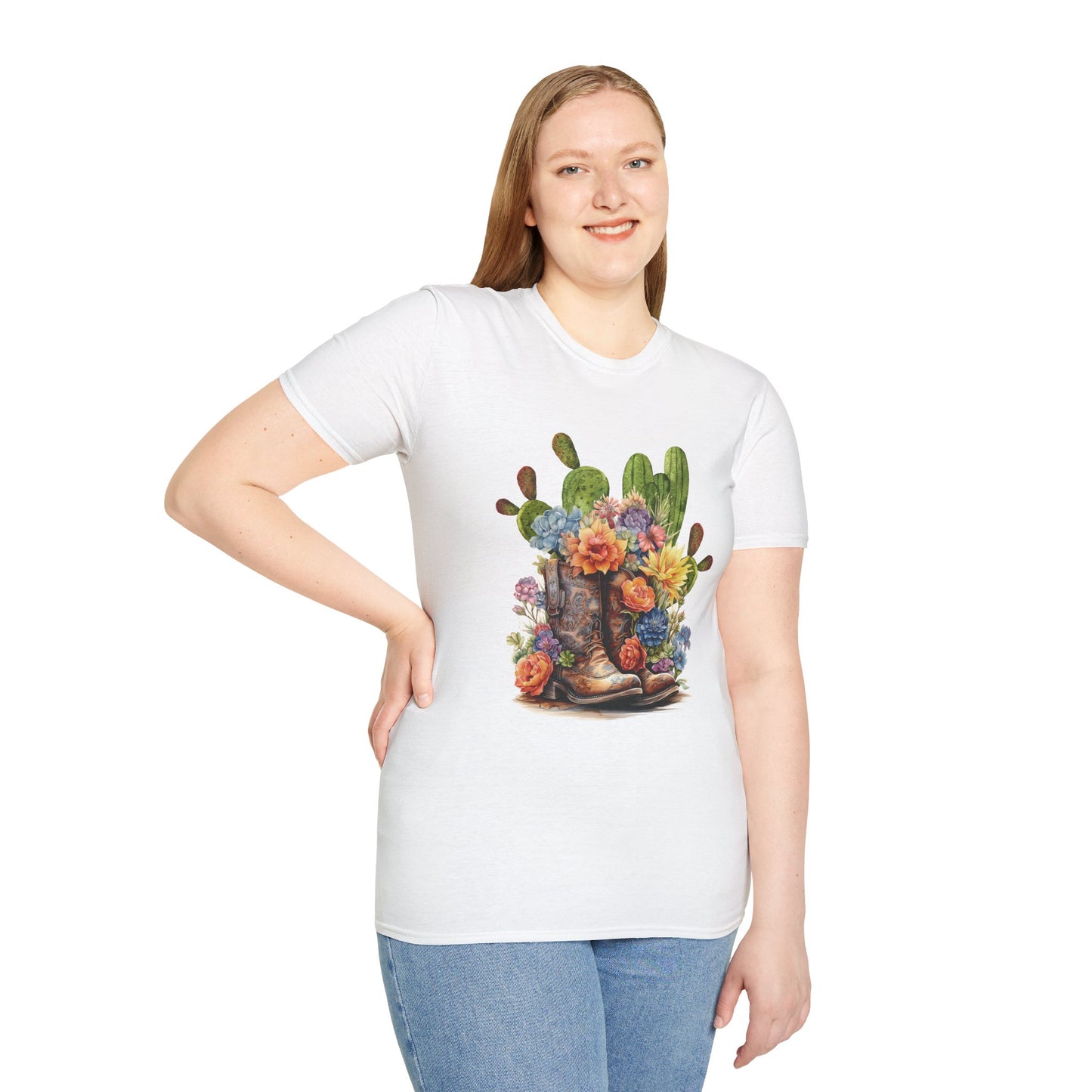 Cowgirl Boots and Desert Flowers T-Shirt