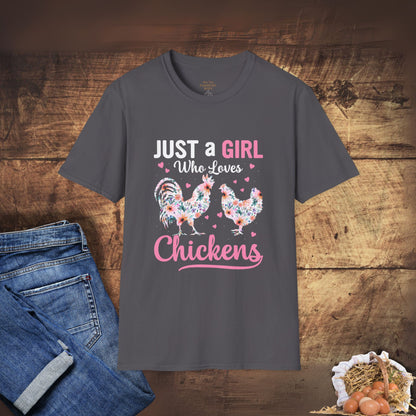 Just a Girl Who Loves Chickens T-Shirt